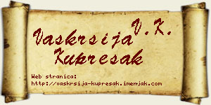 Vaskrsija Kuprešak vizit kartica